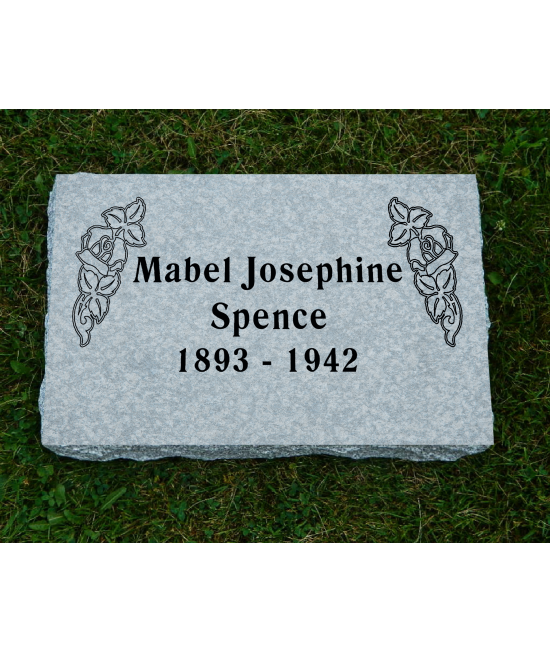 Grey Sawn Flat Marker #123 · PF123GS · Memorial Headstone